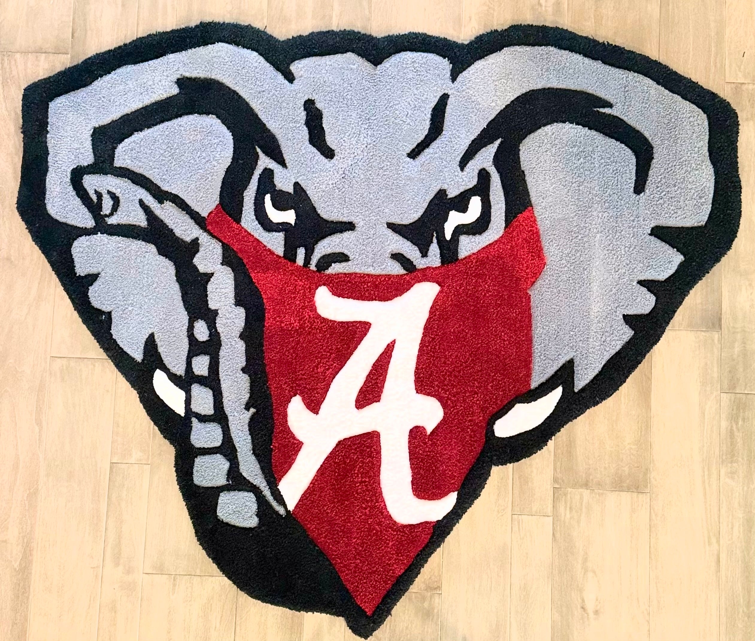 Alabama Crimson Tide Elephant Custom Rug